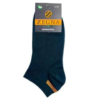 "Zegna" мужские короткие носки (41-44), 1 пара (черный)