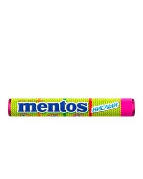 Çeýnelýän turşy draže "Mentos" alma, ýertudana we ananas tagamly, 37.5 gr