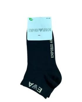 "Emporio Armani" мужские короткие носки (40-44), 1 пара (черный)
