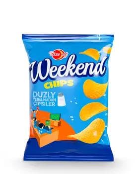 Чипсы из картофеля Täze Aý "Weekend" с солью, 90 г