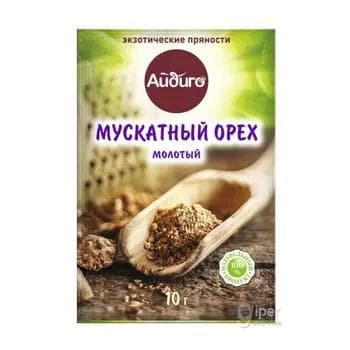 Айдиго "Мускатный Орех молотый" muskat hoz tagamly  üwelen priprawa 10 gr