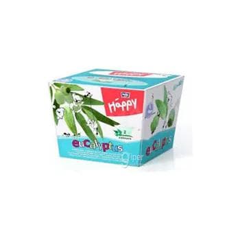 Bella Baby "Happy -Univresal Tissues"  универсальные двухслойные салфетки с ароматом эвкалипта-40+40 шт. (два цвета)