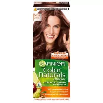 GARNIER Color Naturals стойкая питательная крем-краска для волос, 5.23 Пряный каштан