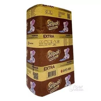 Selpak Professional Extra "Z FOLD DISPENSER TOWEL- Z KATLAMA DISPENSER HAVLU" kagyz süpürgüç Z gatlama 2 gat 200 gatlak