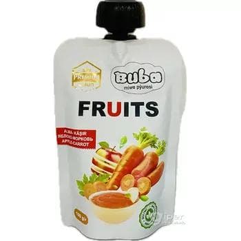 Buba "APPLE - CARROT PUREE" alma - käşir miwe pýuresi 100 gr