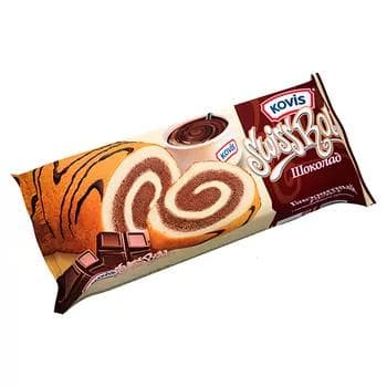 Biskwitli rulet Kovis "Swiss Roll" şokolad kremli, 175 gr