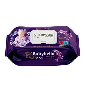 Влажные салфетки "Babybella" лаванда, 120 шт