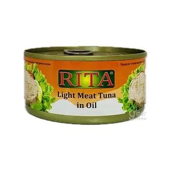 RITA " Light Meat Tuna in Oil" konserwirlenen tunes balygy 185 gr