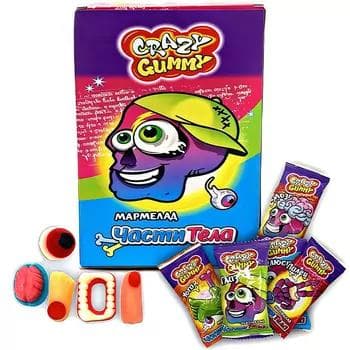 Жевательный мармелад Канди Клаб "Crazy Gummy. Части Тела" ассорти, 10 г