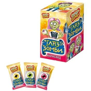 Жевательный мармелад Канди Клаб "Crazy Gummy. Глаз Зомби" ассорти, 10 г