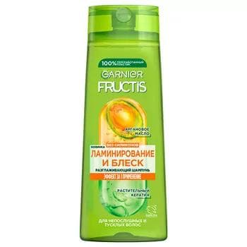 GARNIER Fructis tekizleýji şampun laminirawaniýa we öwüşgün, 400 ml