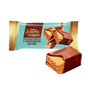 Вафли Невская Фабрика "Золото Нации" со вкусом шоколада, 250 г