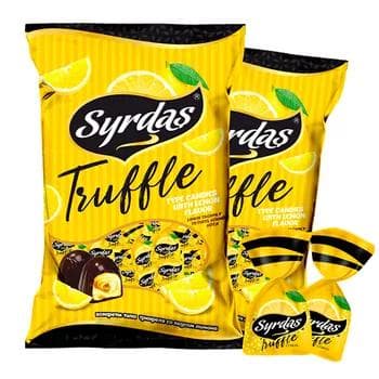 Çekimli trýufel süýjüler Doganlar Ýyldyzy "Syrdaş" limon tagamly, 250 gr (±15 gr)