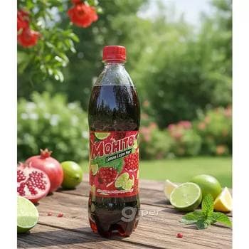 Alkogolsyz gazlandyrylan içgi limon-laým-nar tagamly  "Mohito" 500 ml