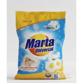 Стиральный порошок  для цветного и белого белья Marta "Universal" автомат 900 гр