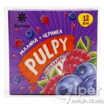 Sakgyç malina we çernika tagamly "Pulpy" 32,4 gr