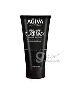 Ýüz üçin gara maska Agiva Peel-off Black Mask kömürli, 150 ml