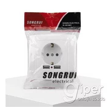 Rozetka USB we Type-C girişli "Songrui" 1 sany