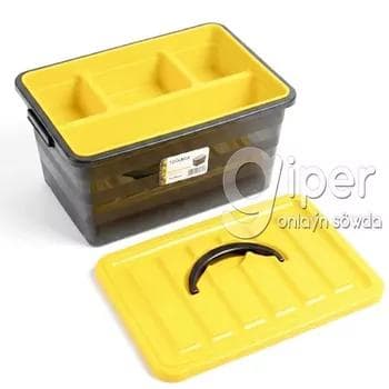Gapakly plastik guty-organaýzer bölümli, gurallar üçin "TOOLBOX" 6 lt
