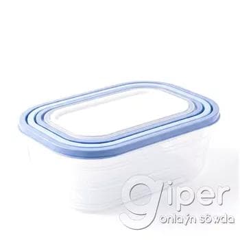 Gapakaly plastik iýmit konteýner toplumy "PROBOX RECTANGLE" 5 sany