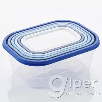 Gapakly plastik konteýner toplumy iýmit üçin "PROBOX RECTANGLE" 7 sany