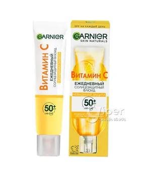 Günden goranmak üçin suwuklyk Garnier Skin Naturals "Витамин C. Невидимая Защита" 40 ml (50+ SPF)