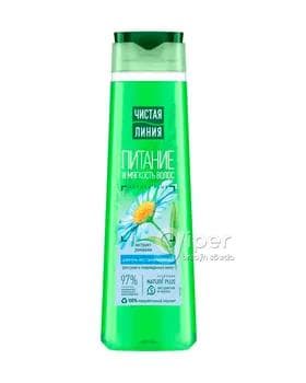 Şampun Чистая Линия "Dikeldiş" gury we zeper ýeten saçlar üçin, 400 ml