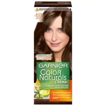 GARNIER Color Naturals saç üçin durnukly iýmitlendiriji krem-kraska, 4.1/2 Ajy şokolad