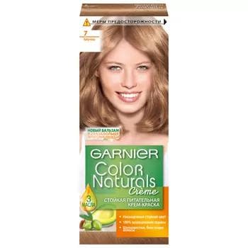 GARNIER Color Naturals saç üçin durnukly iýmitlendiriji krem-kraska, 7 Kapuçino