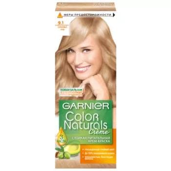 GARNIER Color Naturals saç üçin durnukly iýmitlendiriji krem-kraska, 9.1 Güneşli plýaž