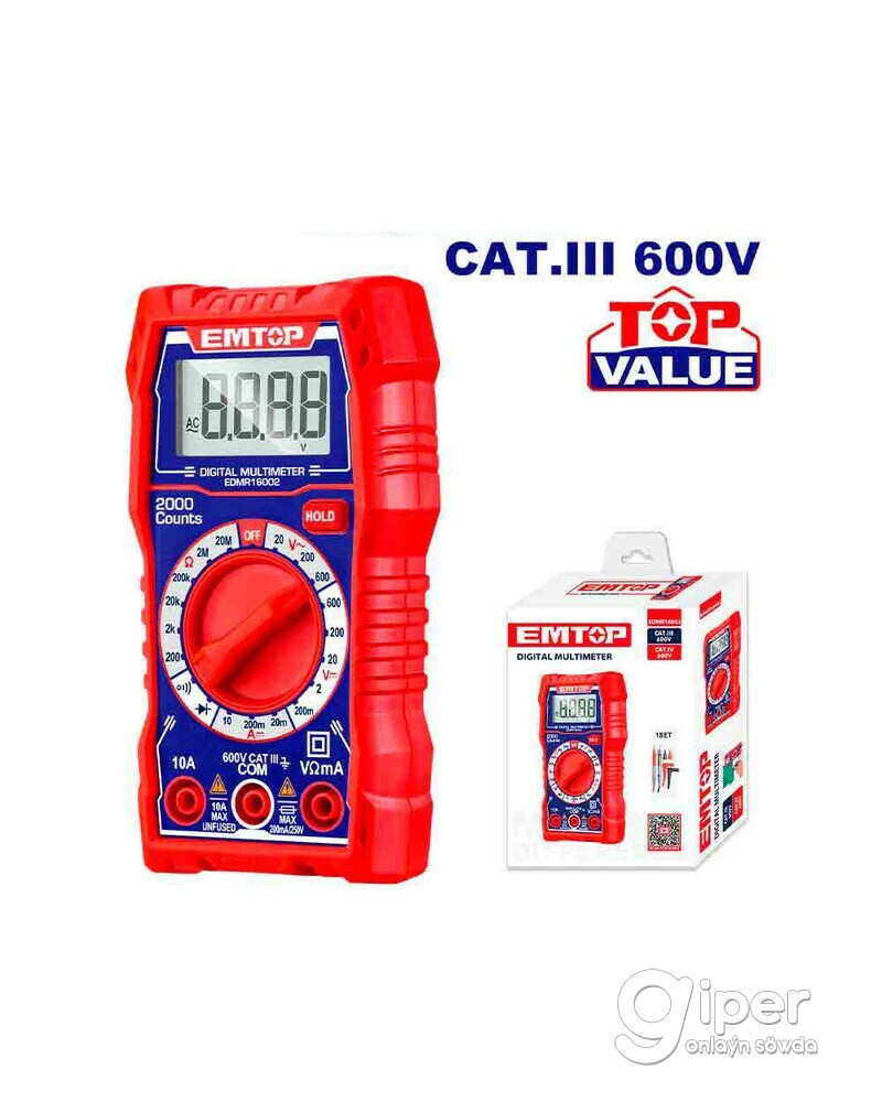 Emtop Мультиметр цифровой 143 ТМТ